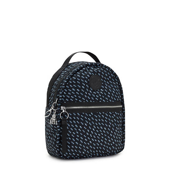 Kipling Kae Printed Rugzak Zwart | BE 1592KO